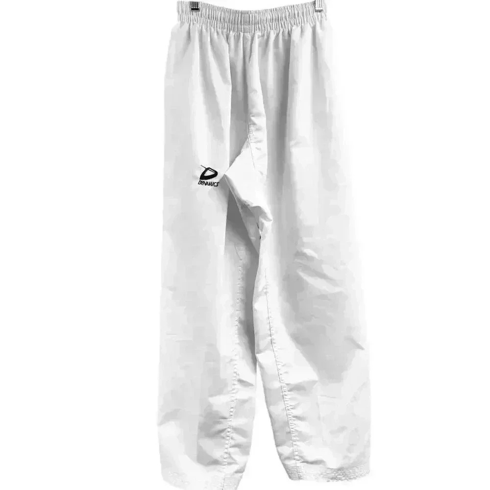 GENESIS TAEKWONDO WHITE V NECK SPLIT HEMLINE TOO W/BELT ELASTIC WAIST PANT 4/180 - Picture 6 of 10